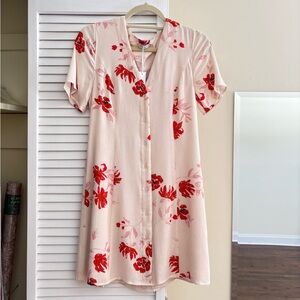 NWT Vintage 1990s Style A Line Short Floral Dress - Size S Small